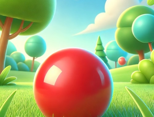 Jeu Coureur de boule rouge modèle 3D  en ligne