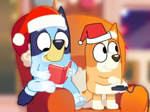 Jeu Puzzle : Fête de Noël Bluey  en ligne