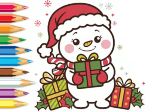 Jeu Livre de coloriage : Livraison surprise de Noël  en ligne