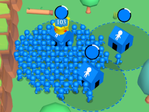 Jeu Foule géante. io : Capture de maison  en ligne