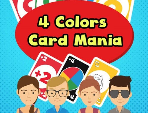 Jeu Manie de cartes 4 couleurs  en ligne
