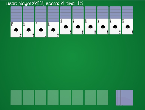 Jeu Spider Solitaire Classique Ver  en ligne