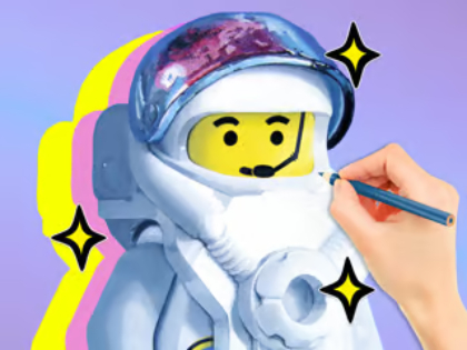Jeu Livre de coloriage : Astronaute LEGO  en ligne