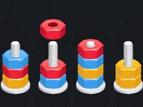 Jeu Puzzle de noix : tri des couleurs  en ligne