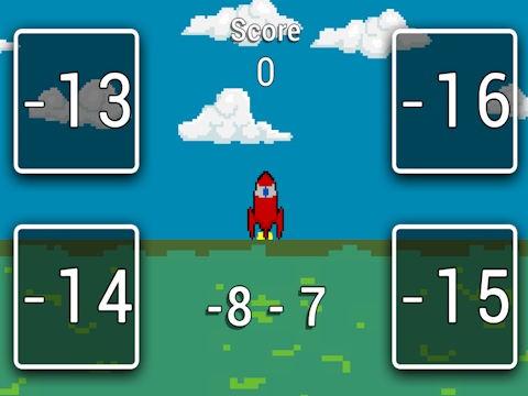 Jeu Mathématiques de fusée  en ligne
