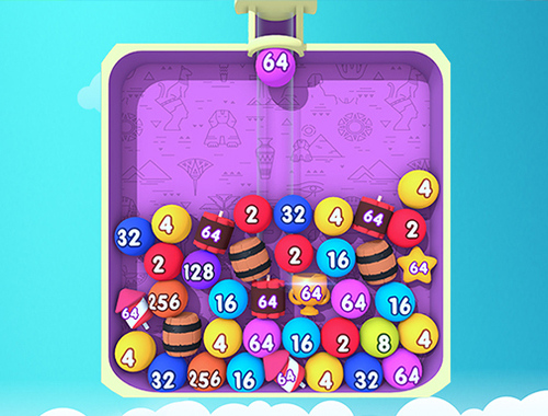 Jeu Fusion de bulles 2048  en ligne