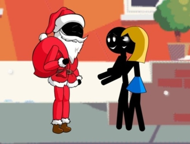 Jeu Stickman Père Noël  en ligne