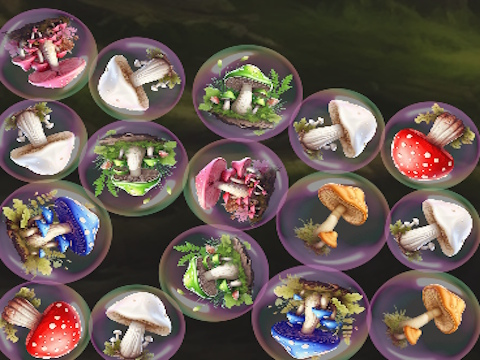 Jeu Fusionnez les champignons !  en ligne