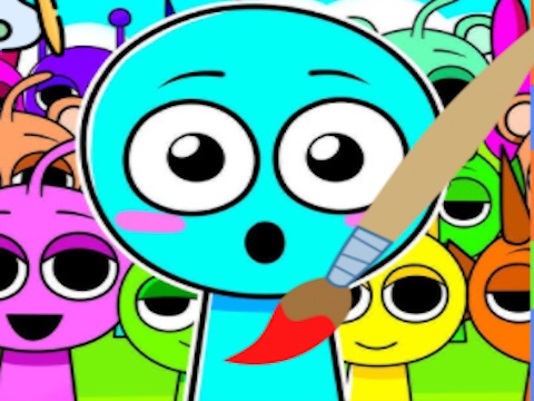 Jeu Temps de coloriage Sprunki  en ligne
