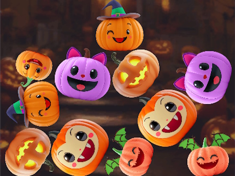 Jeu Fusionner les citrouilles Connect : Halloween !  en ligne