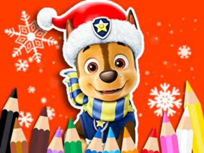 Jeu Livre de coloriage: Paw Patrol Christmas  en ligne