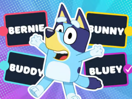 Jeu Quiz pour enfants : Quiz sur les super fans de Bluey  en ligne
