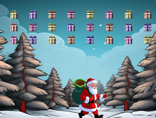 Jeu Invaders spatiaux: édition de Noël  en ligne