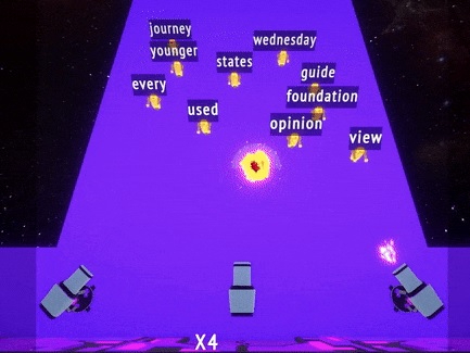 Jeu Défense néon: Type!  en ligne