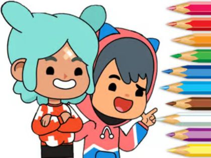 Jeu Livre de coloriage: Toca Boca Friends  en ligne