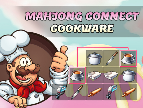 Jeu Mahjong Connectez les ustensiles de cuisine  en ligne