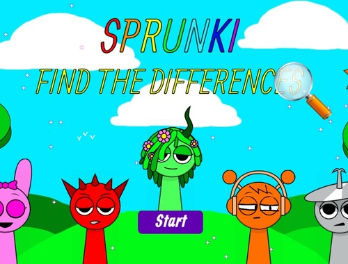 Jeu Sprunki trouve les différences  en ligne