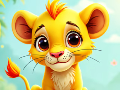 Jeu Puzzle de puzzle: bébé Simba  en ligne