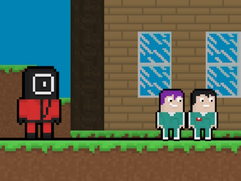 Jeu Squid Escape mais Blockworld  en ligne
