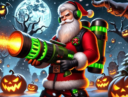Jeu Père Noël vs monstres  en ligne