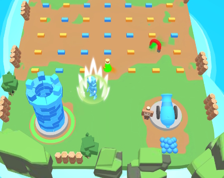 Jeu Clash de tour: collectez des briques  en ligne