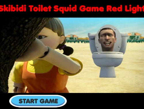 Jeu Skibidi Toilet Squid Game rouge  en ligne