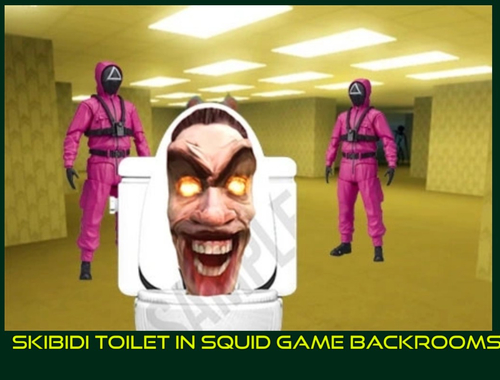 Jeu Toilettes de skibidi dans les arrière-salles de jeu de calmar  en ligne
