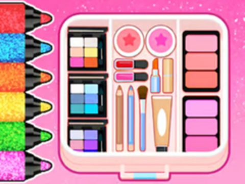 Jeu Livre de coloriage: maquillage bien rangé  en ligne