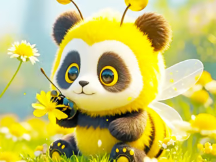 Jeu Puzzle de puzzle: Panda Bee  en ligne