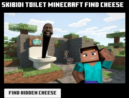 Jeu Toilette skibidi minecraft trouver du fromage  en ligne