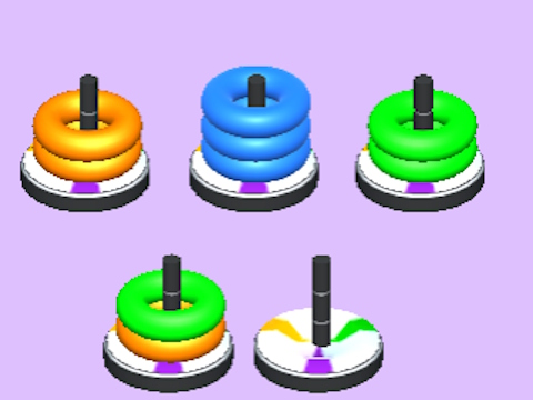 Jeu Bague de couleur de pile de cerceau  en ligne