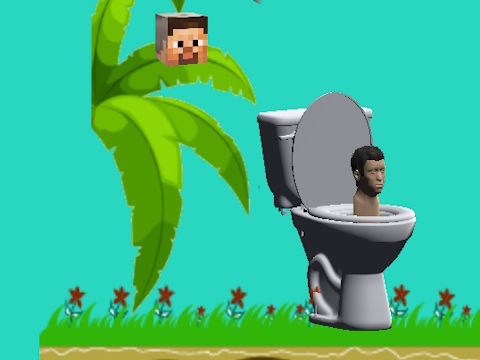 Jeu Spinning Skibidi Toilet Flappy Minecraft en ligne