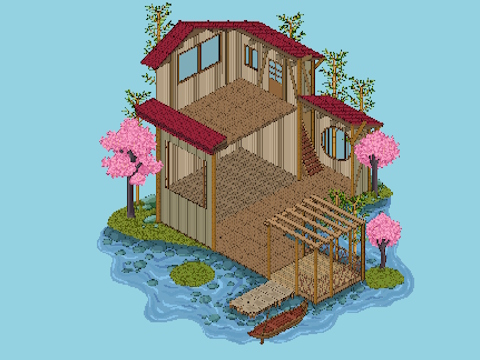 Jeu Maison de pixels  en ligne