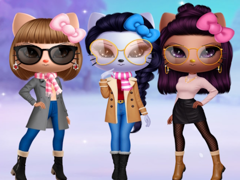 Jeu Kitty Squad Hiver Dress Up  en ligne