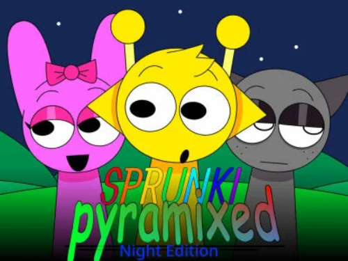 Jeu Sprunki Pyramixed: Edition nocturne  en ligne