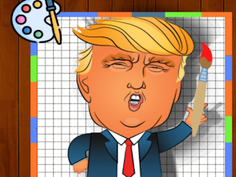 Jeu Temps de coloriage de Trump  en ligne