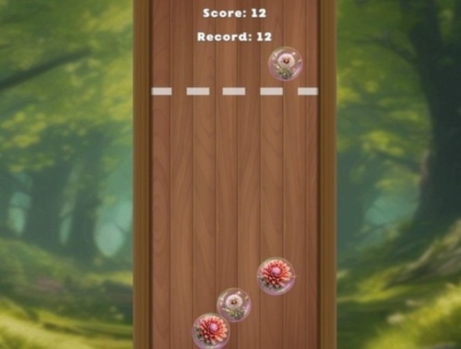 Jeu Fusionner les fleurs dans les bulles 2048!  en ligne