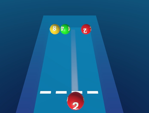 Jeu Fusionnez les balles 2048 billard!  en ligne
