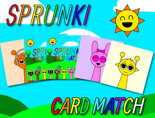 Jeu Match de carte mémoire Sprunki  en ligne