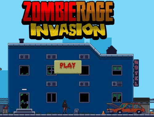 Jeu Invasion de rage zombie  en ligne