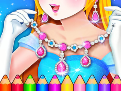 Jeu Livre de coloriage: Design de bijoux  en ligne