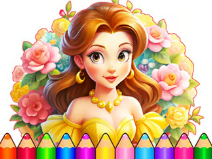 Jeu Livre de coloriage: robe de fleur  en ligne