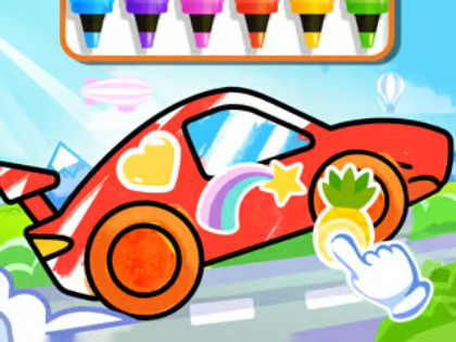 Jeu Livre de coloriage: voiture de course  en ligne
