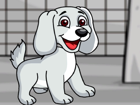 Jeu Sauver le chiot blanc de la cage  en ligne