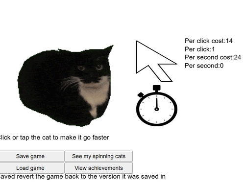 Jeu Clicker de chat en rotation  en ligne