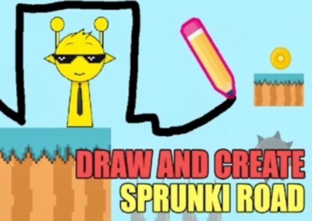 Jeu Dessinez et créez une route Sprunki  en ligne
