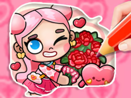 Jeu Livre de coloriage: Avatar Valentine's  en ligne