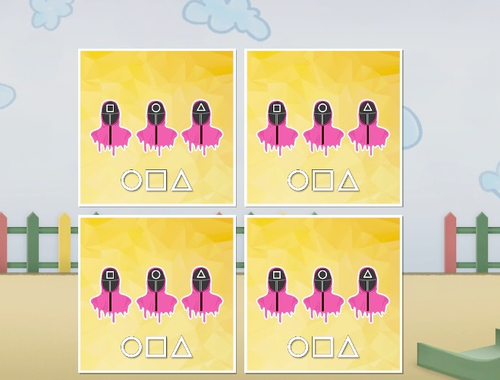 Jeu Match de cartes mémoire de jeu Squid  en ligne