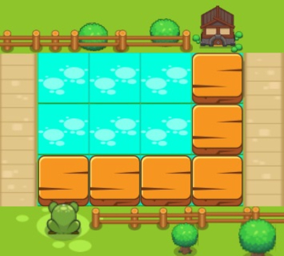 Jeu Les grenouilles trouvent le chemin  en ligne