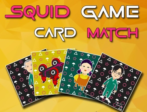 Jeu Match de cartes mémoire de jeu Squid  en ligne